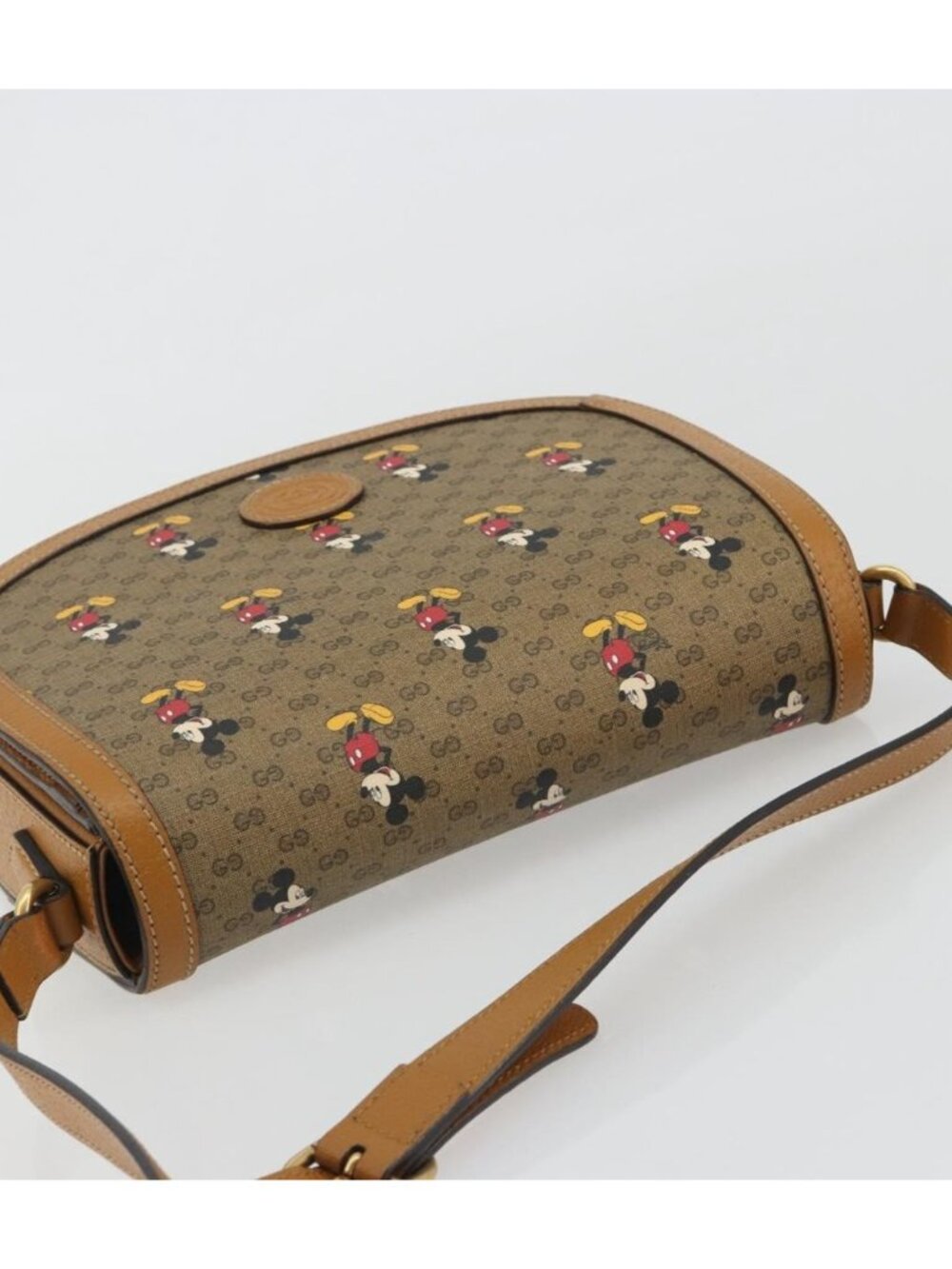 GUCCI Micro GG Supreme GUCCIxDisney Bag PVC Beige Gold 602694 - Picture 3 of 16